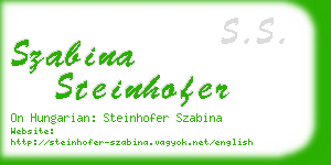 szabina steinhofer business card